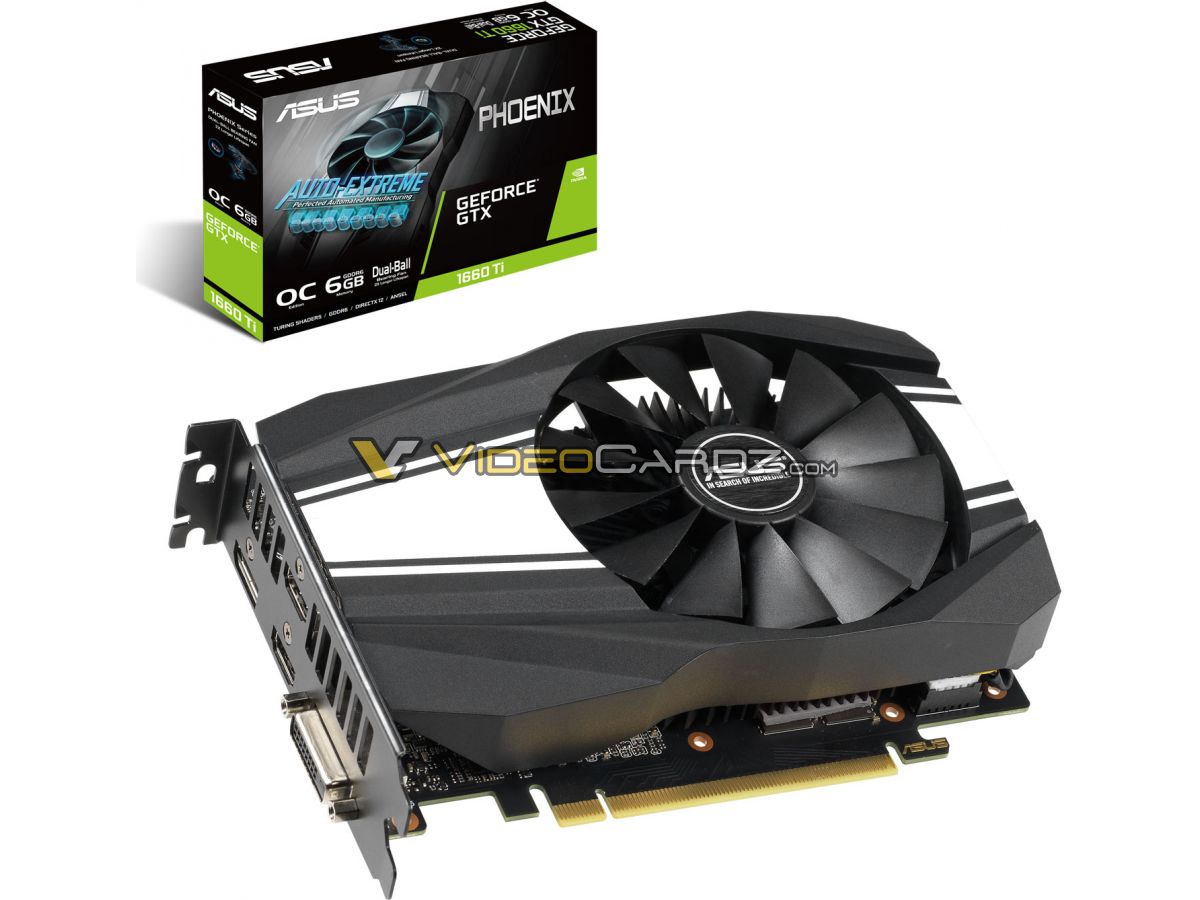 Media asset in full size related to 3dfxzone.it news item entitled as follows: Foto leaked di tre video card NVIDIA GeForce GTX 1660 Ti prodotte da ASUS | Image Name: news29282_ASUS-GeForce-GTX 1660-Ti-Phoenix-OC_1.jpg